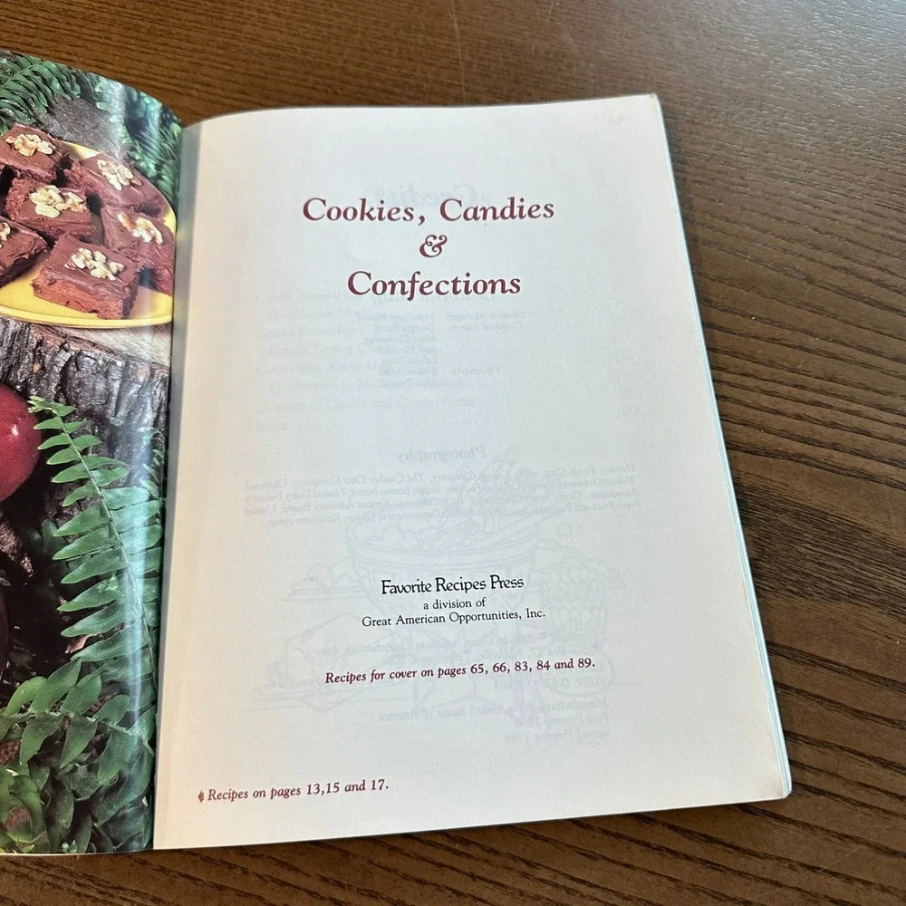 Cookies Candies & Confections Cookbook 1986 Favorite Recipes Press Vintage Soft
